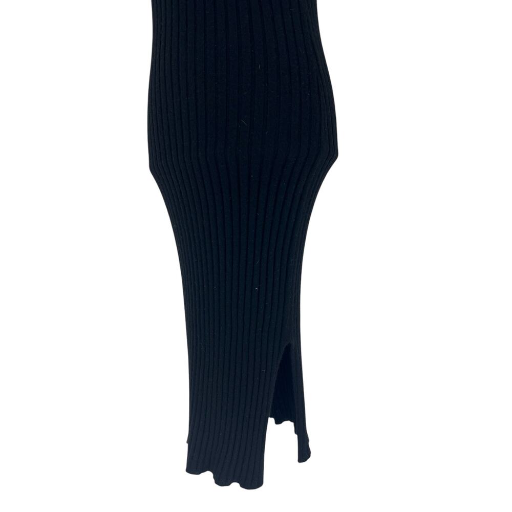 C by Bloomingdale’s 100% Cashmere Ribbed Tank Dress in Black - Picture 6 of 10